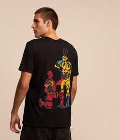 Camiseta Comfort em Algodão com Estampa Deadpool e Wolverine