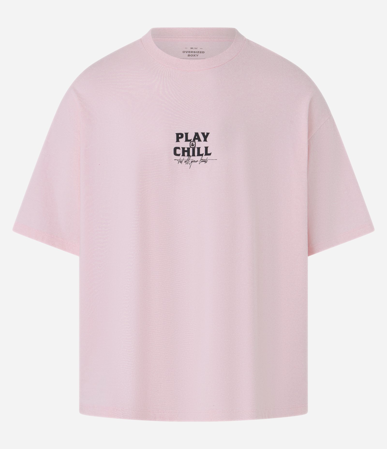 Camiseta Overboxy em Malhão com Estampa Lettering Rosa 4