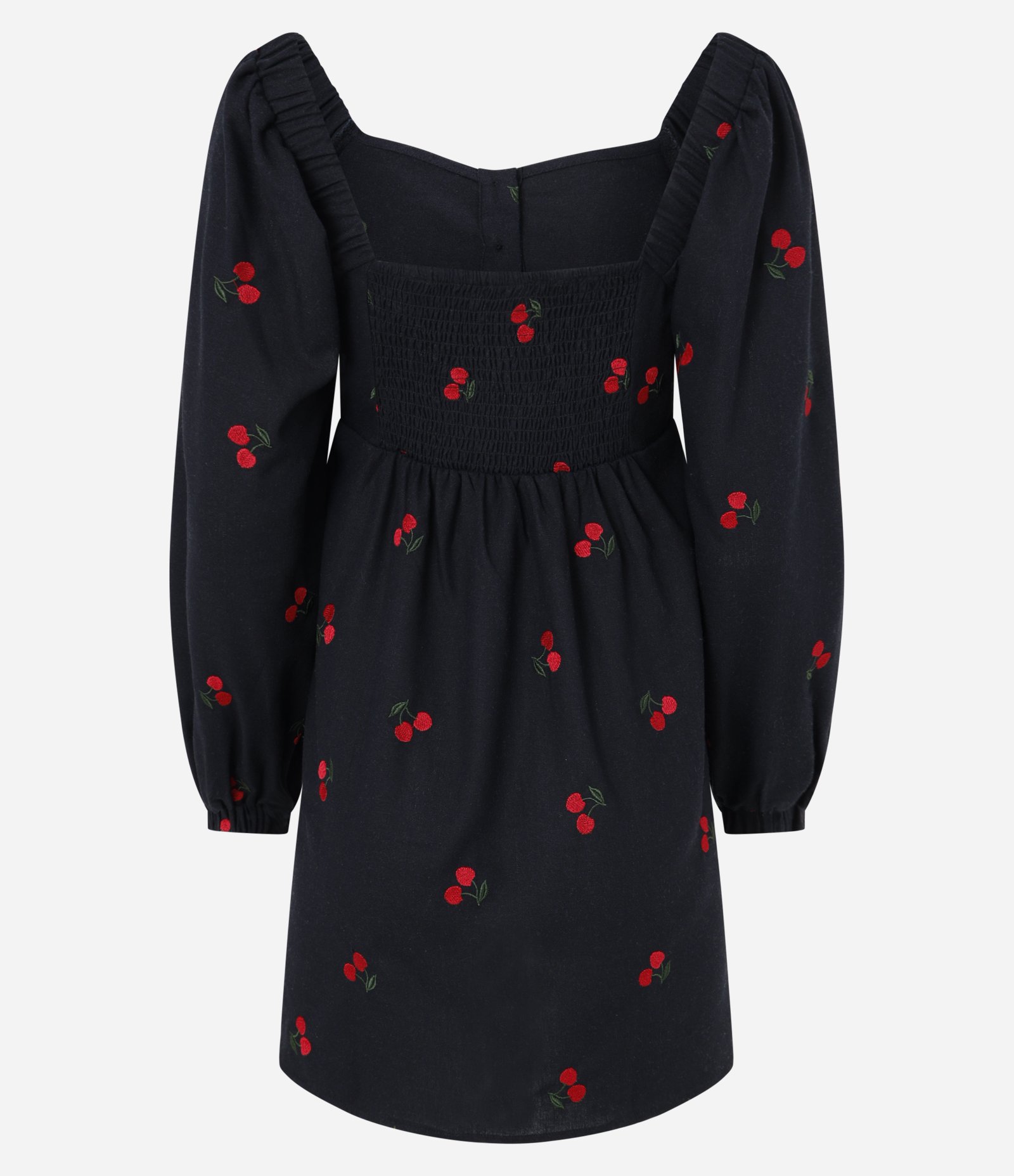 Vestido Curto em Viscose com Abotoamento Frontal Azul 7