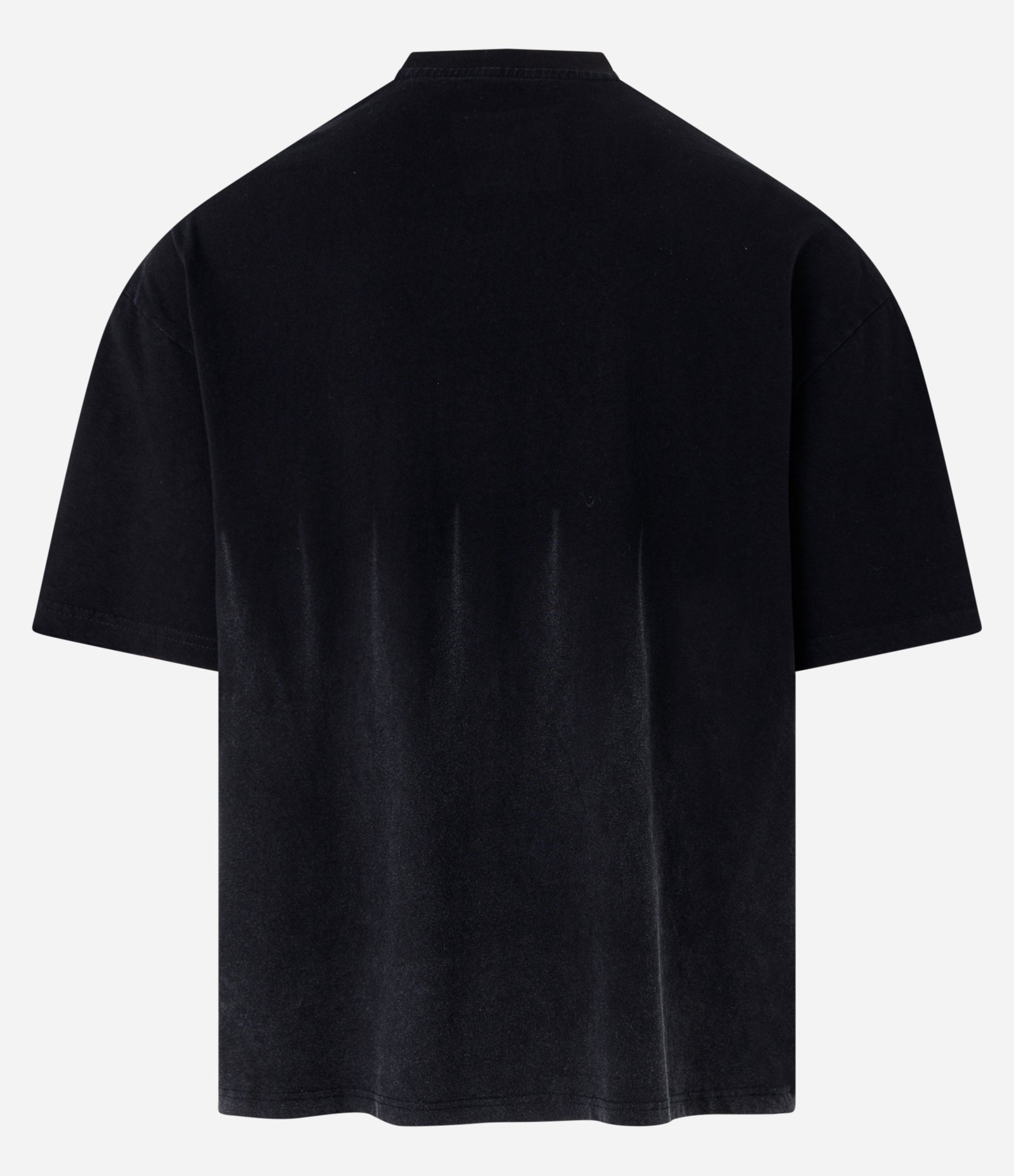 Camiseta Overboxy em Algodão Estonado com Estampa Bordada Lettering Preto Estonado 6