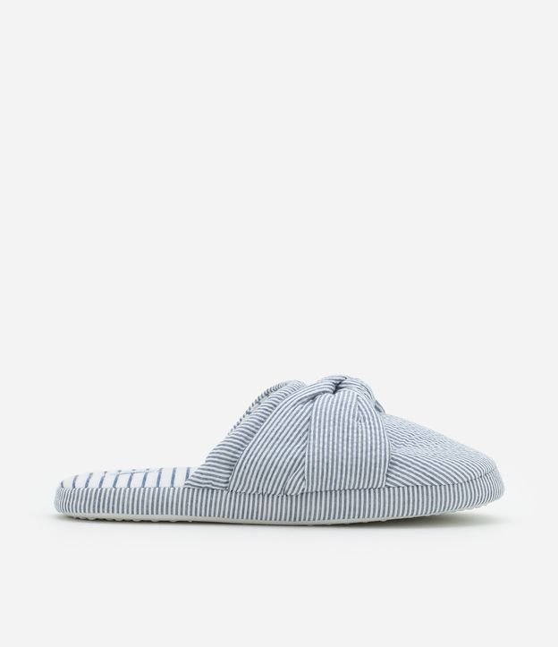 Pantufa Aberta com Listras e Nó