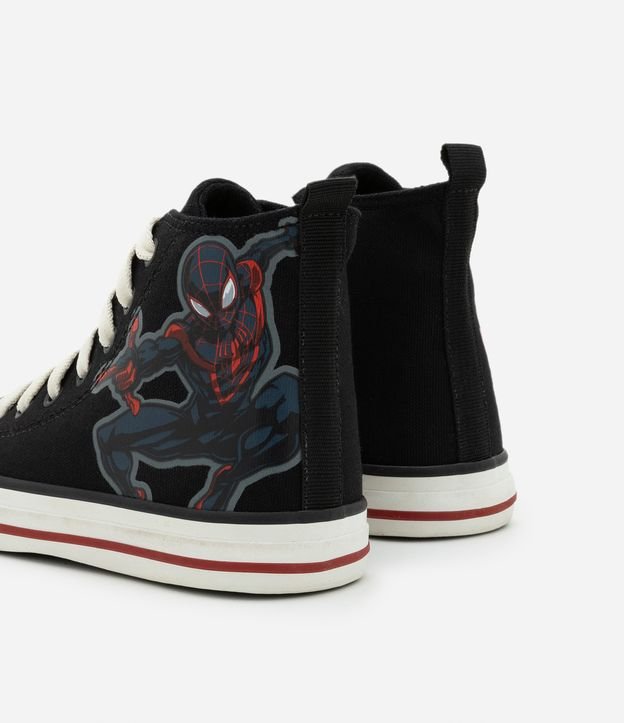 Tênis Abotinado Infantil com Estampa Homem Aranha Miles Morales - Tam 22 a 32