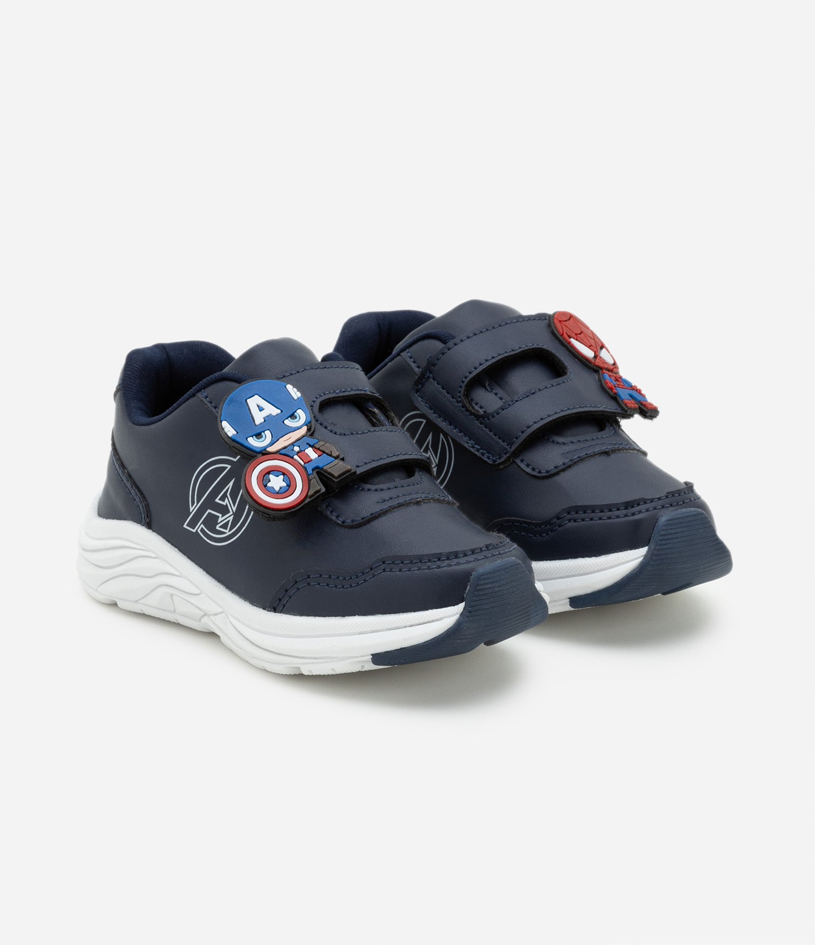 Tênis Infantil com Velcro e Patch dos Avengers - Tam 20 a 27 Azul 1