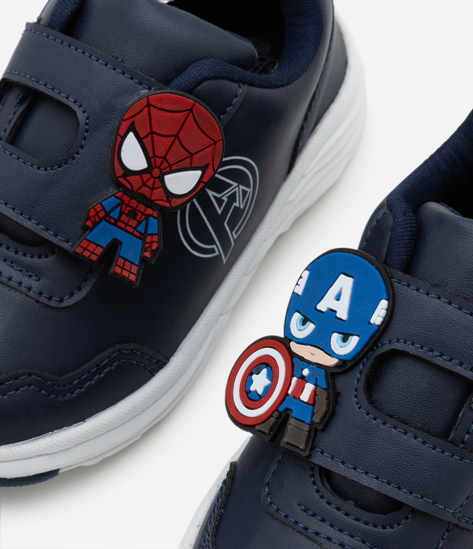 Tênis Infantil com Velcro e Patch dos Avengers - Tam 20 a 27 Azul 5