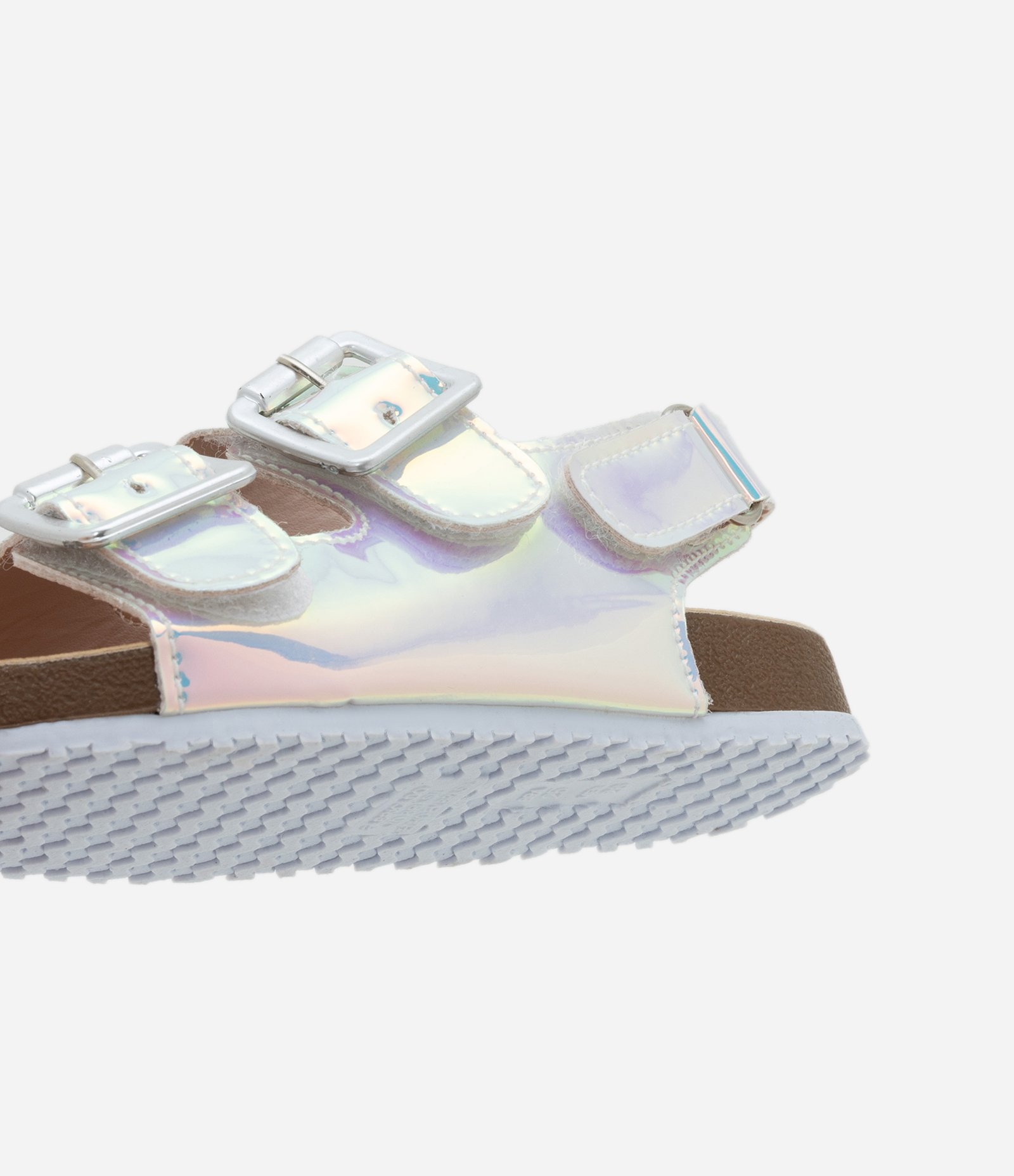 Sandália Infantil de Tiras e Efeito Holográfico - Tam 20 a 27 Prata 4