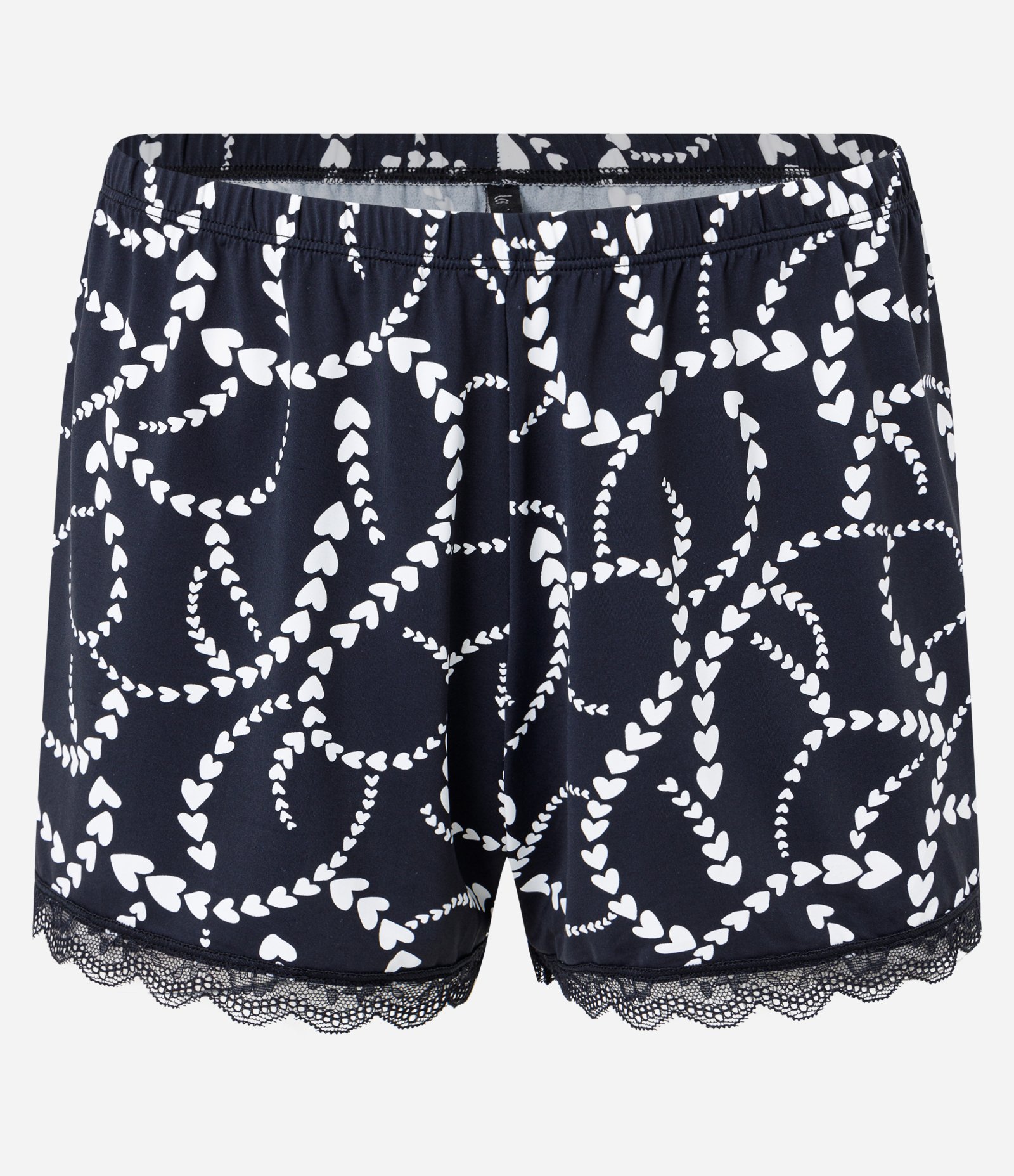 Pijama Short Doll de Alcinha em Microfibra com Estampa de Coração Preto/Branco 8