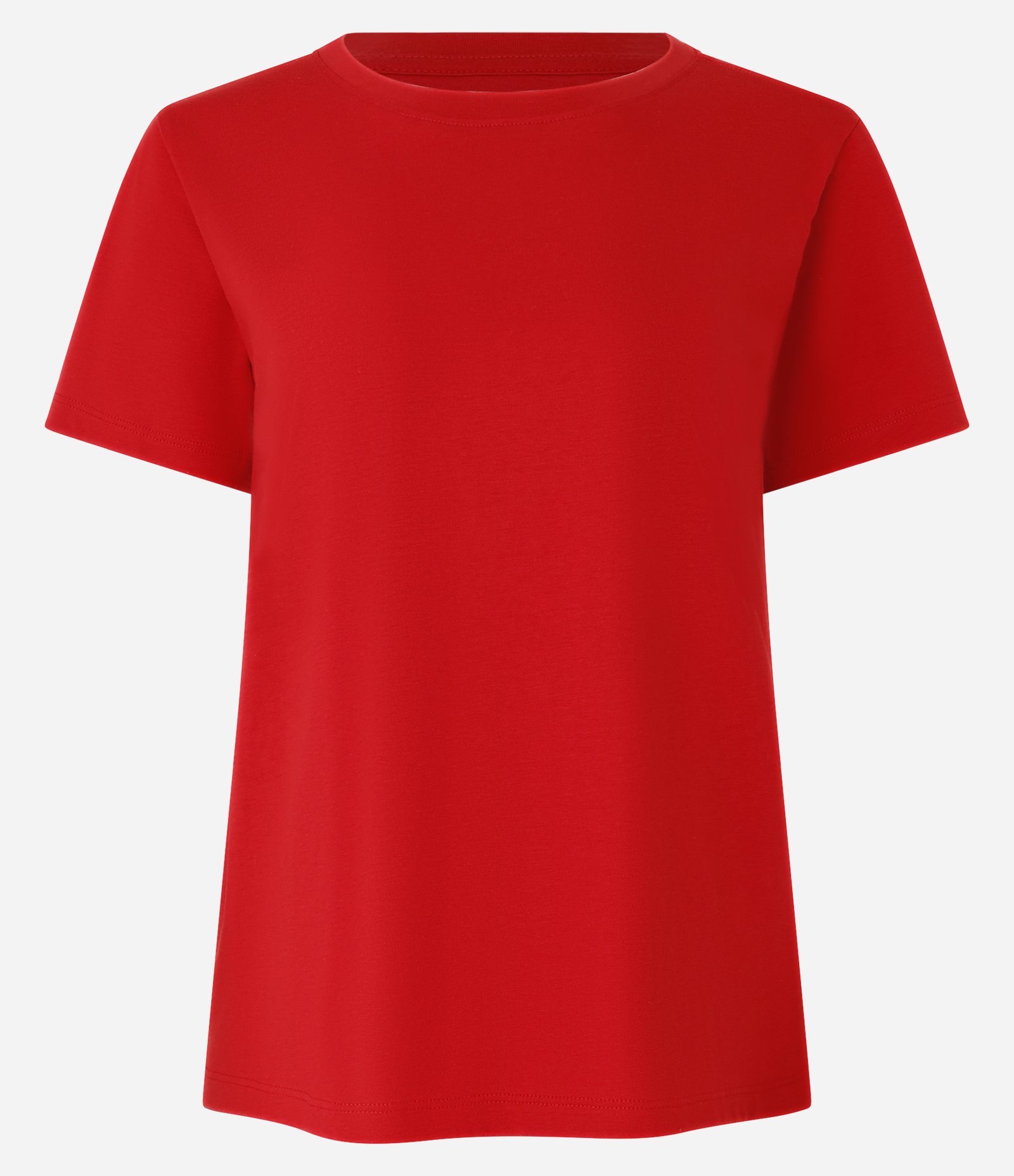 Camiseta Básica em Algodão com Manga Curta Vermelho 5