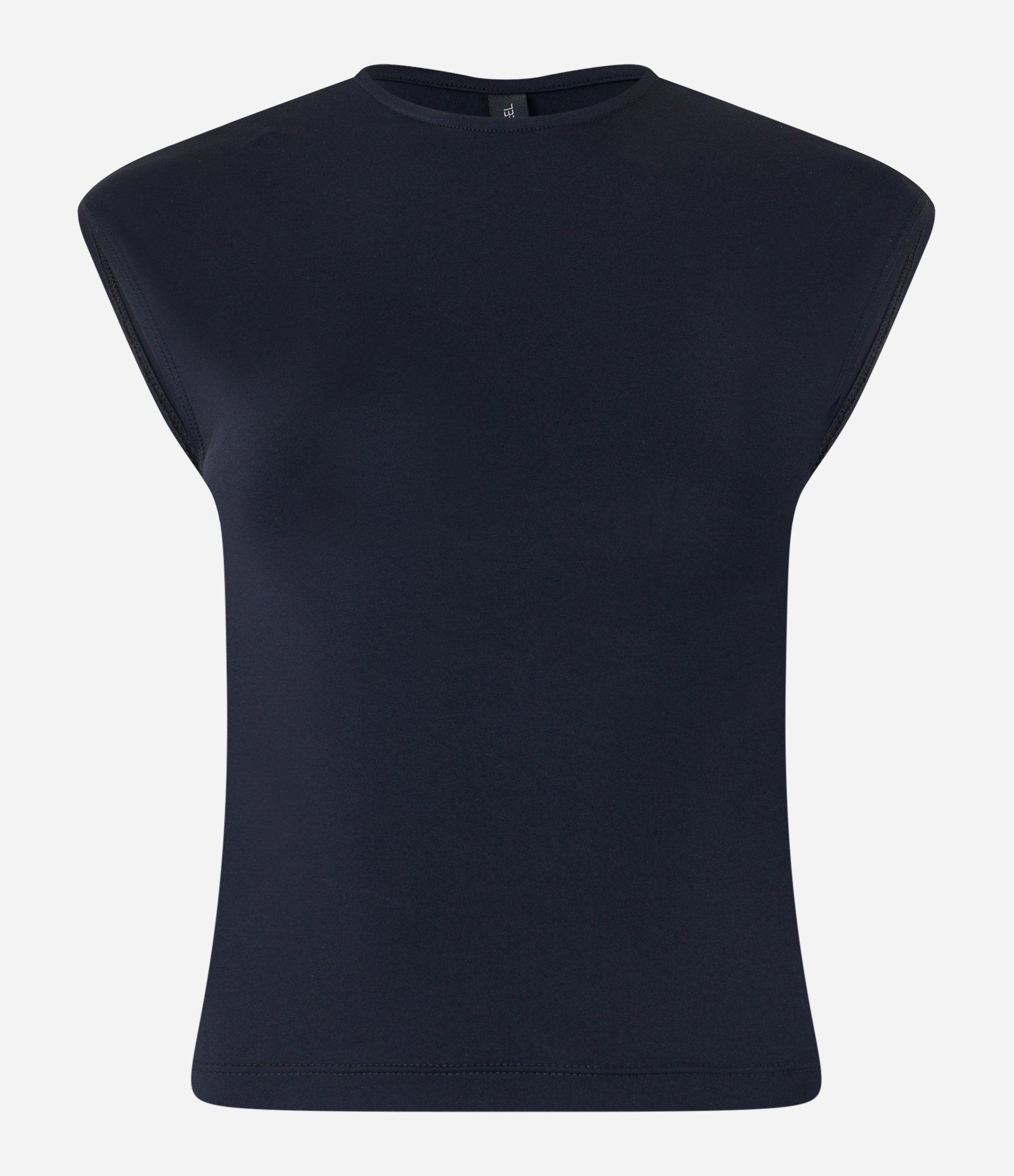Blusa Básica em Microfibra com Ombro Alongado Preto 4
