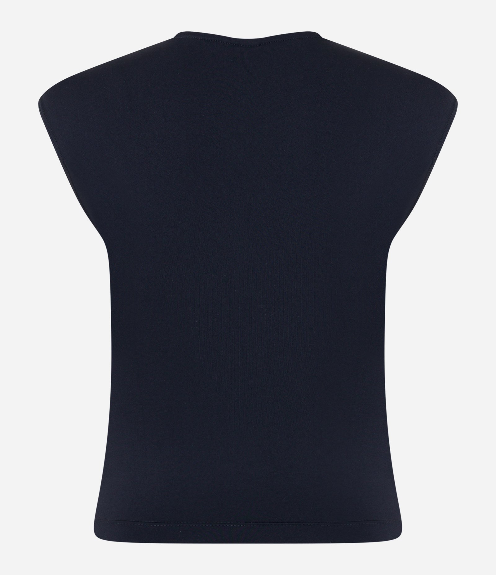 Blusa Básica em Microfibra com Ombro Alongado Preto 5