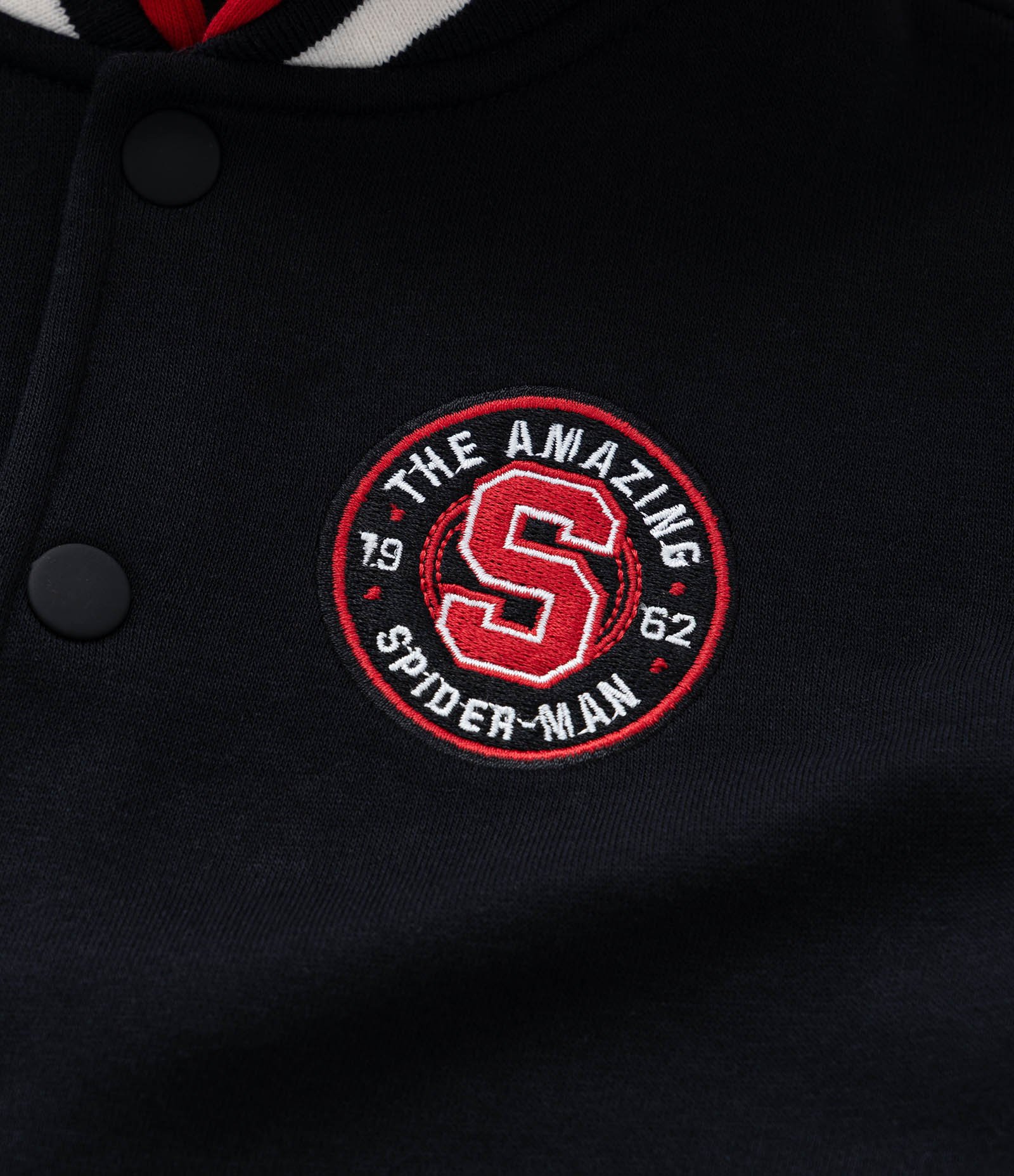 Jaqueta Bomber Infantil com Estampa do Homem Aranha - Tam 4 a 10 Anos Preto/Vermelho 5