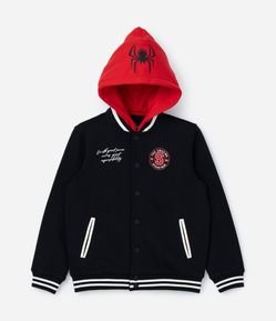 Jaqueta Bomber Infantil com Estampa do Homem Aranha - Tam 4 a 10 Anos