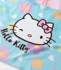 Poncho Infantil Atoalhado com Estampa Hello Kitty - Tam U
