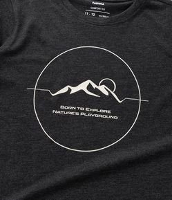 Camiseta Infantil com Estampa de Montanha - Tam 5 a 14 anos