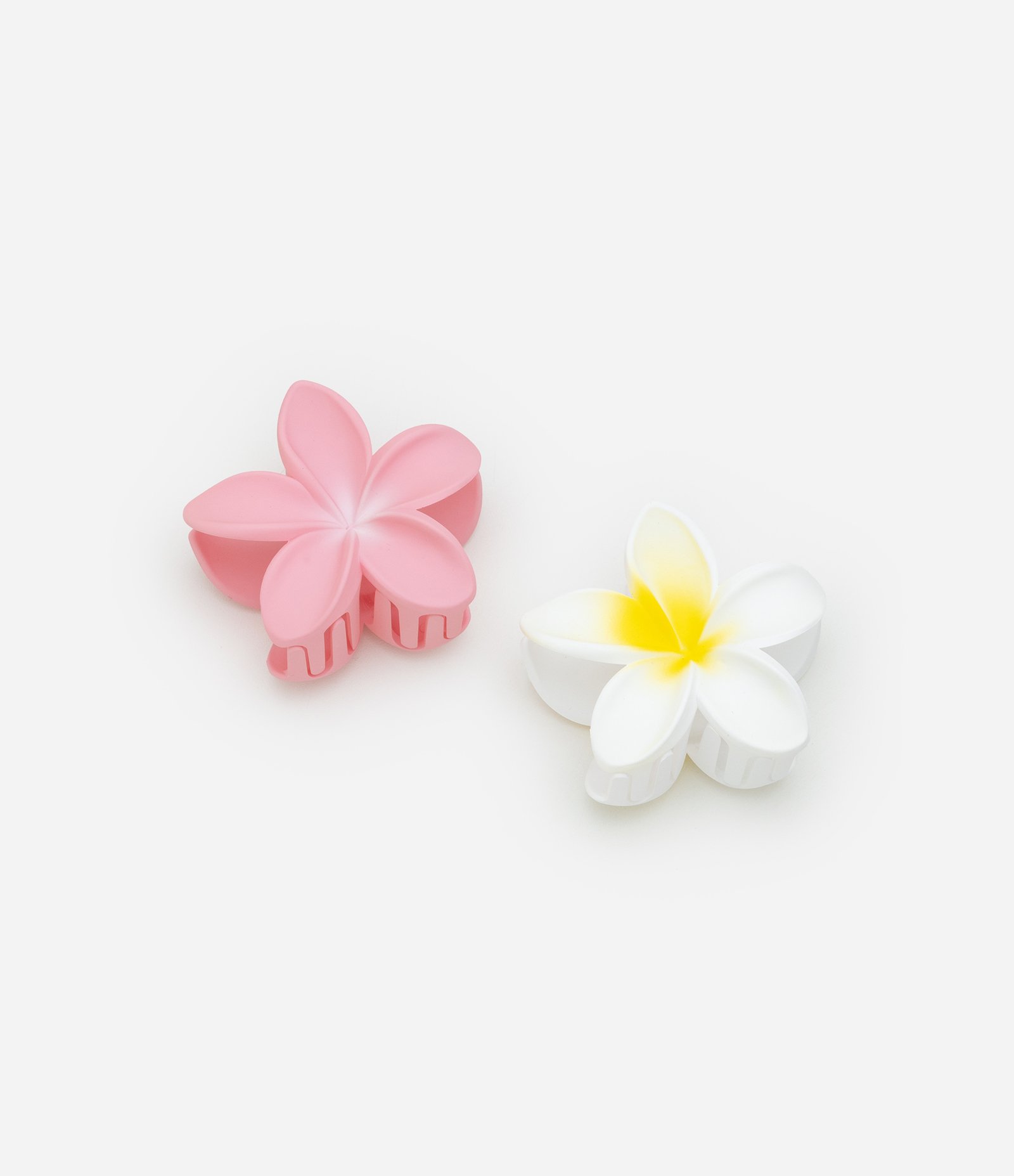 Kit 02 Piranhas de Cabelo em Plástico Forma de Flores Multicores 1