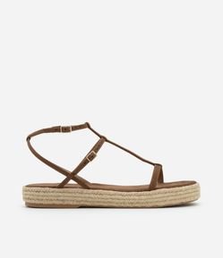 Sandália Rasteira Flatforme com Tira Salomé