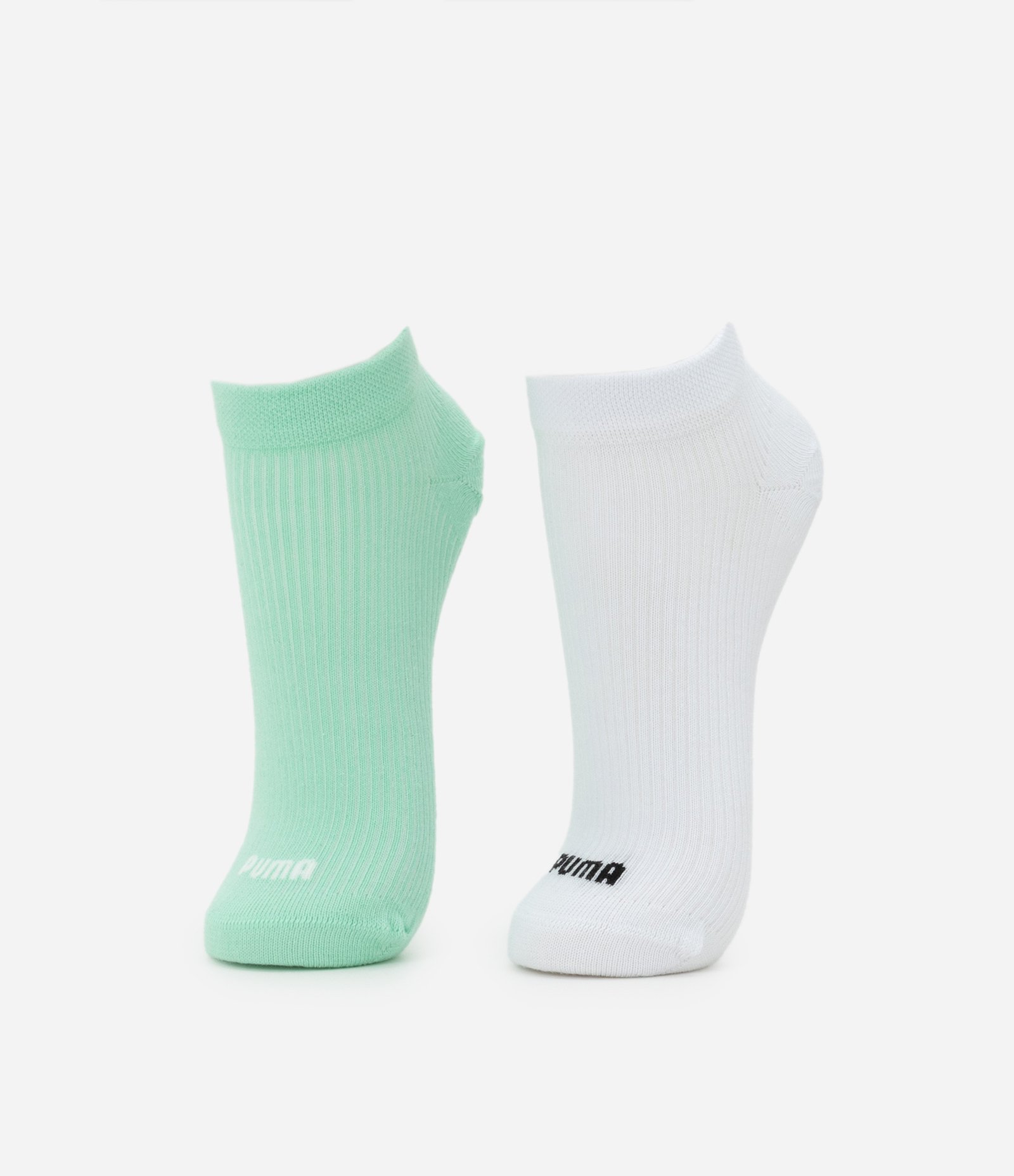 Kit 02 Meias Cano Baixo Puma Verde/Branca 1