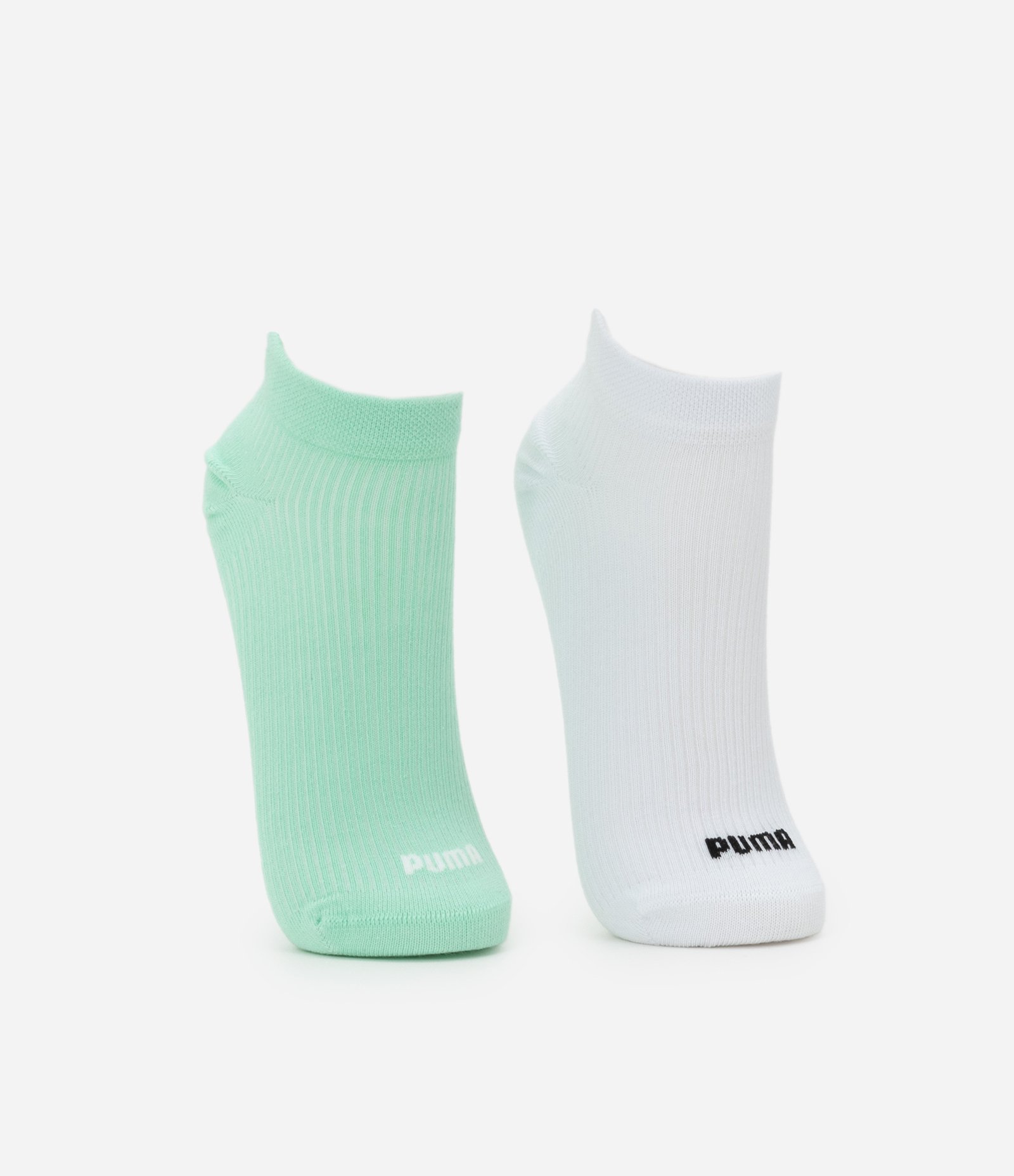 Kit 02 Meias Cano Baixo Puma Verde/Branca 2