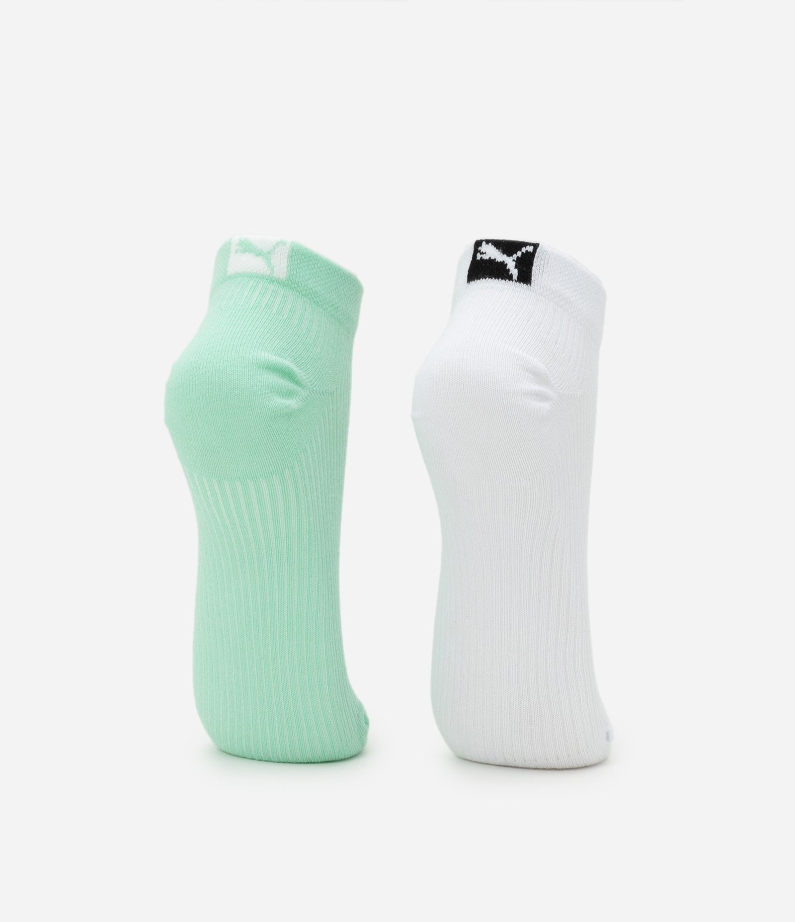 Kit 02 Meias Cano Baixo Puma Verde/Branca 3