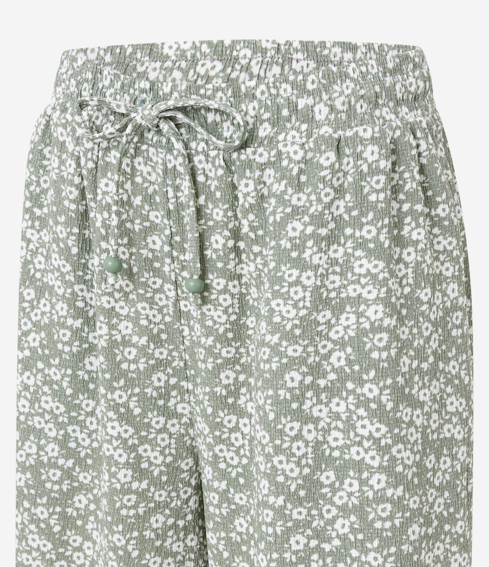 Calça Pantalona Texturizada em Floral Liberty Verde 6