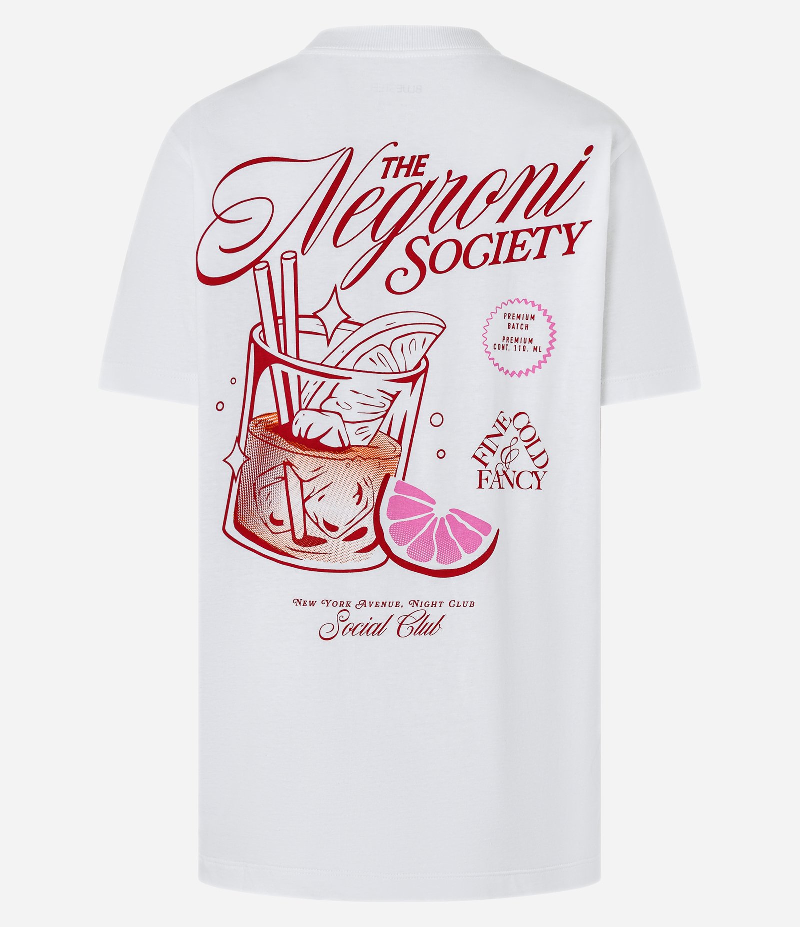 Camiseta T-shirt em Algodão Estampa Negroni Branco 7