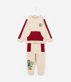 Conjunto Infantil com Recortes e Estampa Super Mario - Tam 2 a 6 Anos