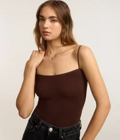 Body Seamless com Alça Rabo de Rato