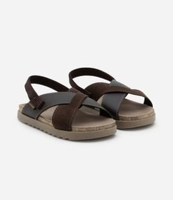 Sandália Infantil em PU com Tiras Cruzadas Molekinho - Tam 20 a 26