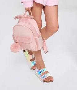 Sandália Infantil de Tiras e Efeito Holográfico - Tam 28 a 35