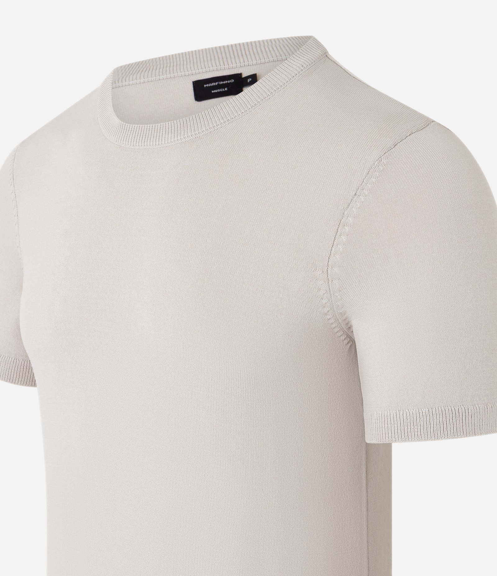 Camiseta Muscle Texturizada em Tricô Bege 6