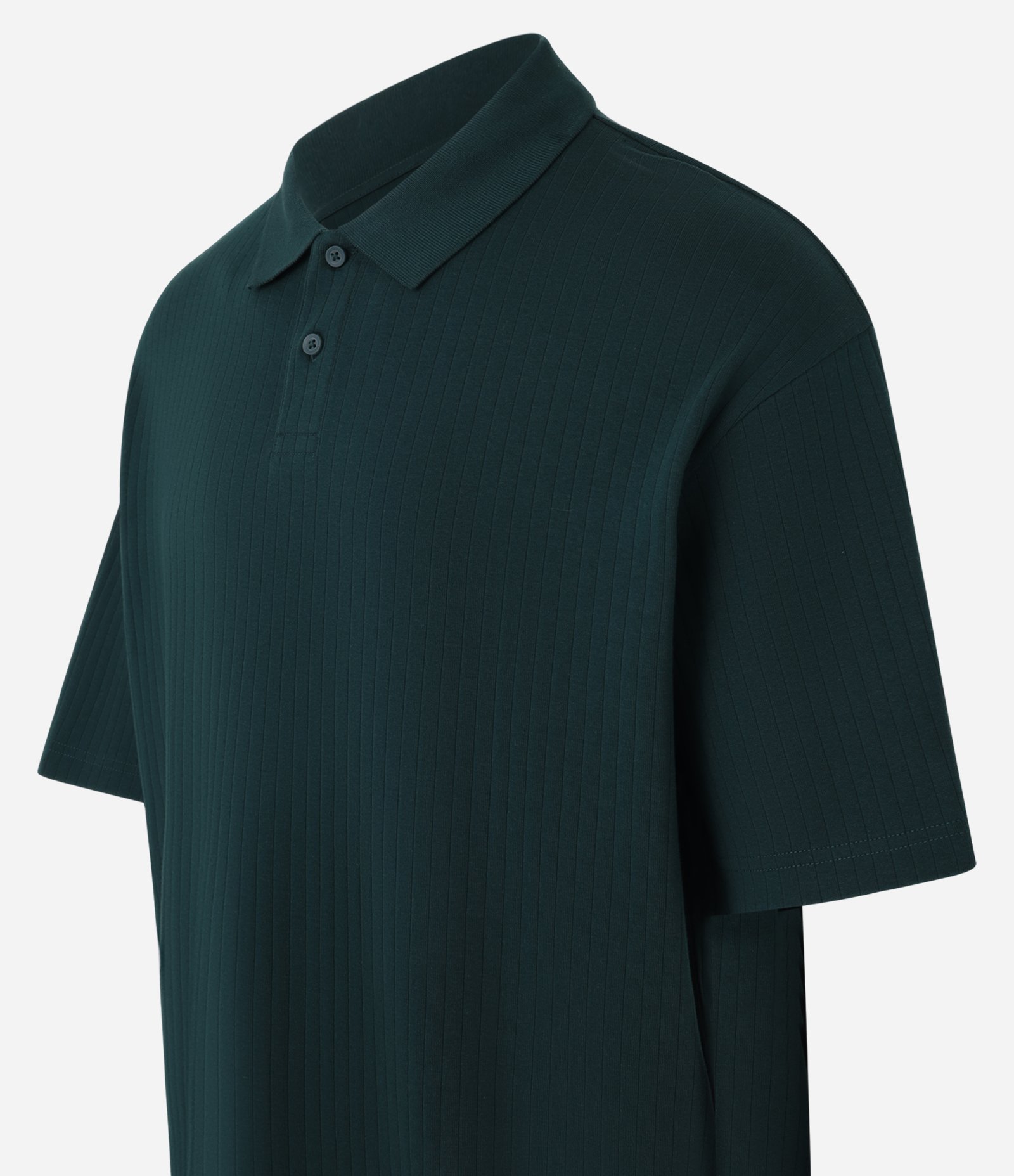 Camisa Polo com Textura Canelada Vertical Verde 6