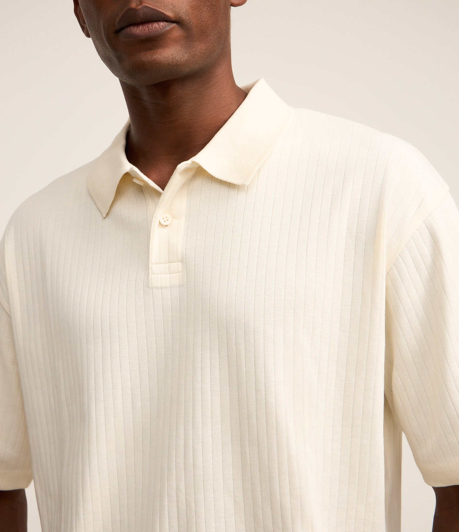 Camisa Polo com Textura Canelada Vertical 3