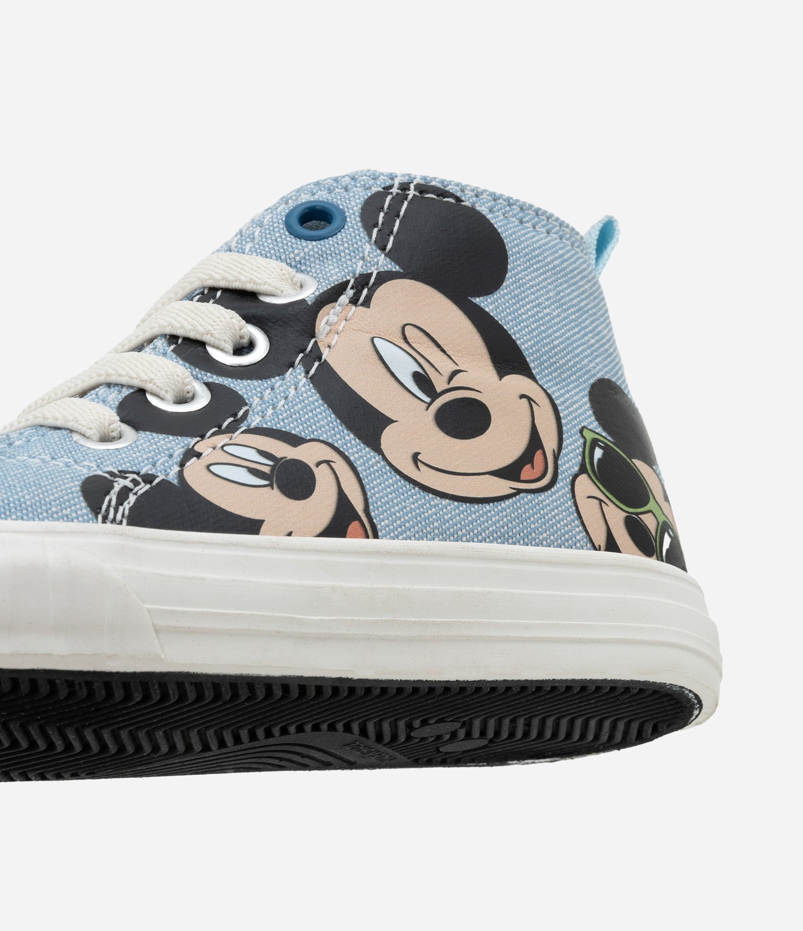 Tênis Abotinado Infantil em Jeans com Estampa Mickey - Tam 20 ao 27 Azul 3