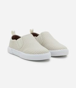 Tênis Slip On Infantil com Textura Furadinha Molekinho - Tam 20 a 26