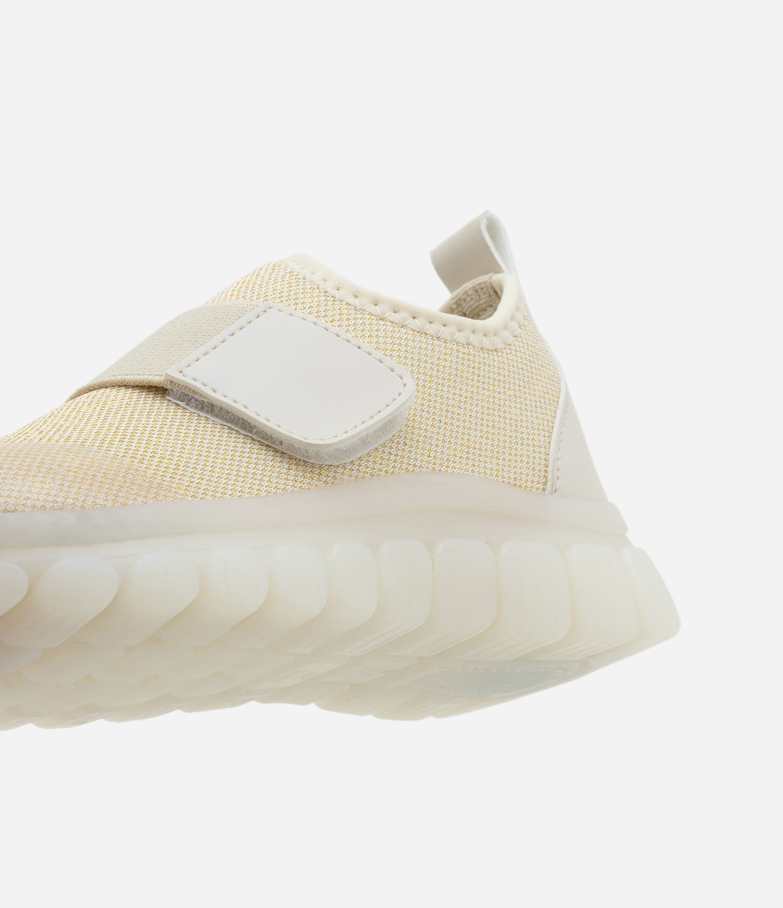 Tênis Infantil Calce Fácil com Glitter e Sola LED - Tam 20 a 30 Bege 3