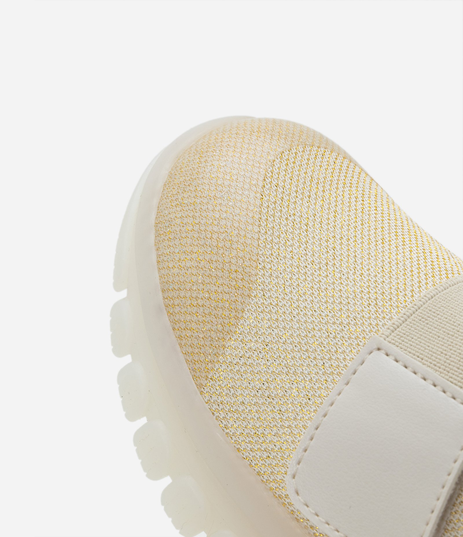 Tênis Infantil Calce Fácil com Glitter e Sola LED - Tam 20 a 30 Bege 7