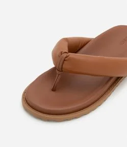 Sandália Rasteira Mule Puffer em PU com Palminha Anatômica