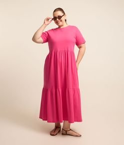Vestido New Midi em Algodão com Babados Curve & Plus Size