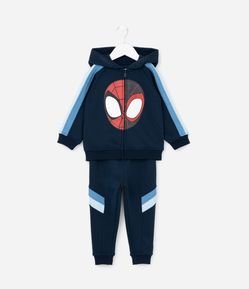 Conjunto Infantil em Moletom com Estampa Spidey - Tam 2 a 6 Anos