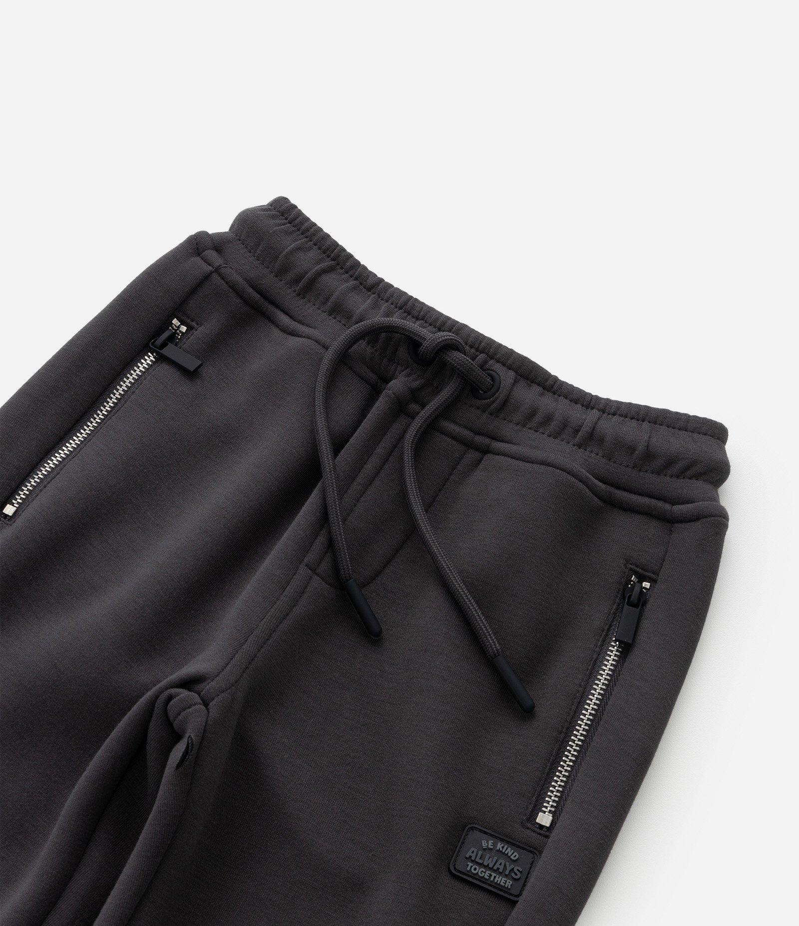 Calça Infantil com Bolsos e Zíper - Tam 1 a 6 Anos Cinza 5