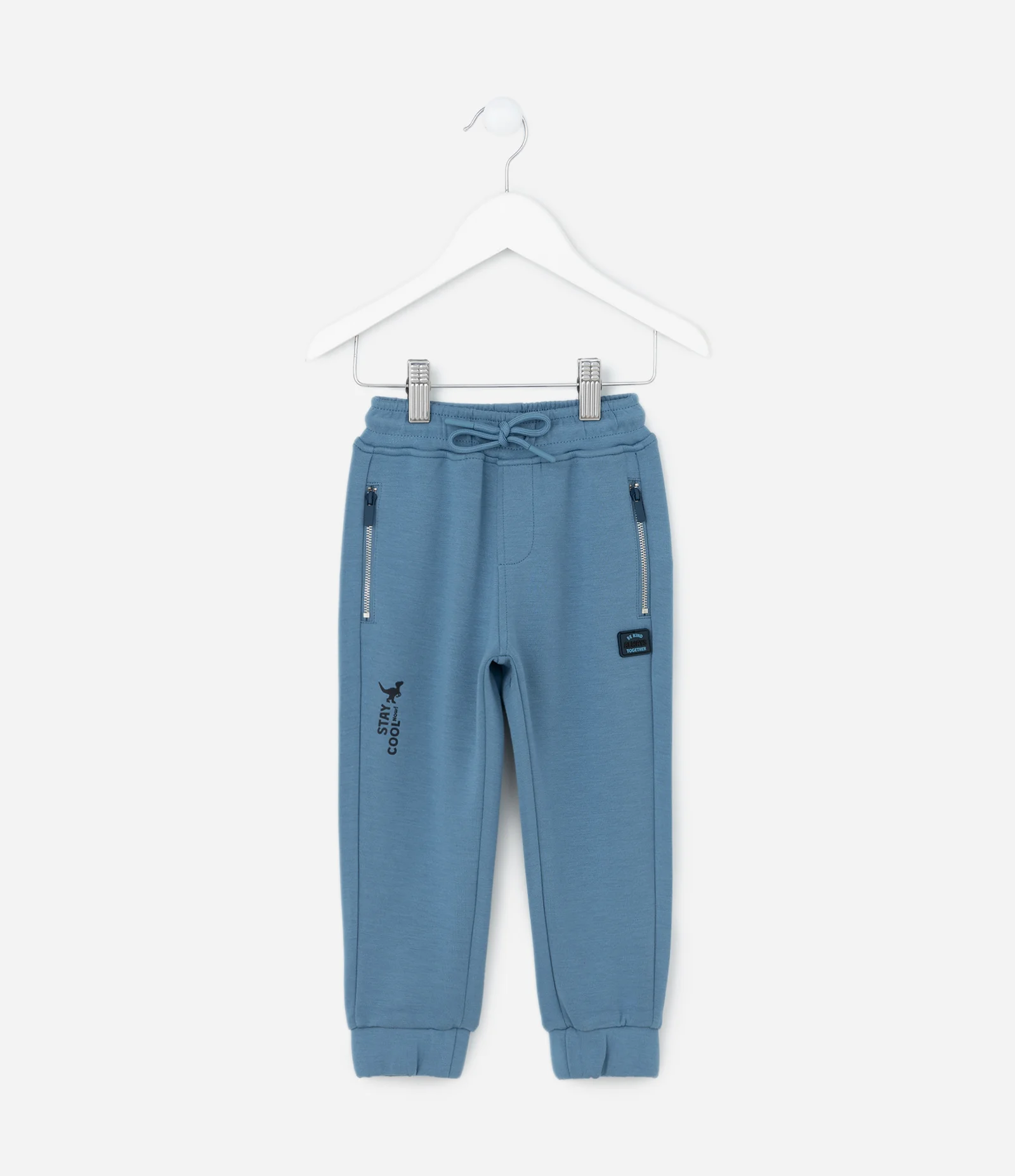 Calça Infantil com Bolsos e Zíper - Tam 1 a 6 Anos Azul 1