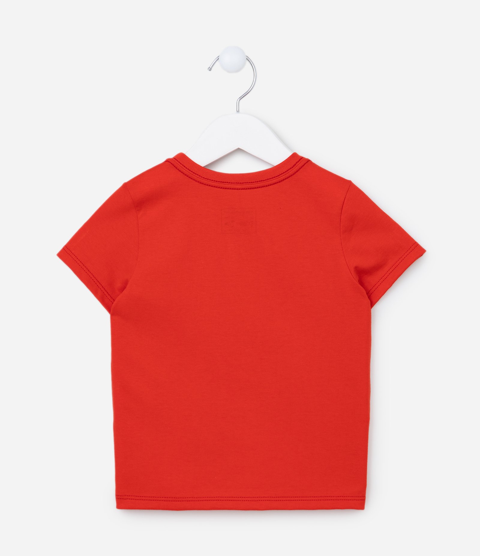 Camiseta Infantil Básica em Algodão - Tam 1 a 5 anos Vermelho 2