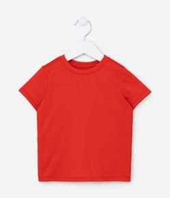 Camiseta Infantil Básica com Etiqueta Bordadinha - Tam 1 a 5 anos