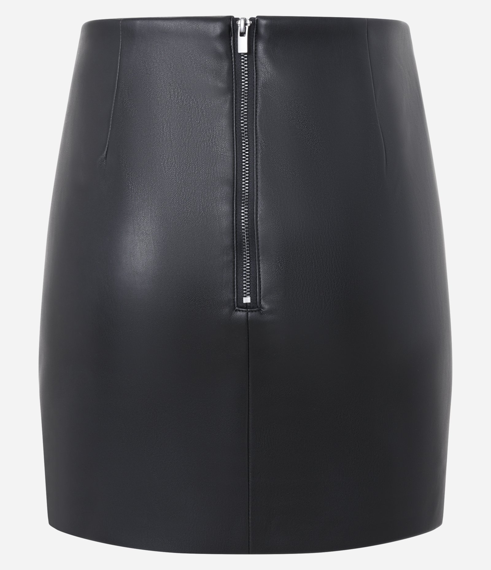 Saia Curta em Pu com Franzido Frontal Preto 6