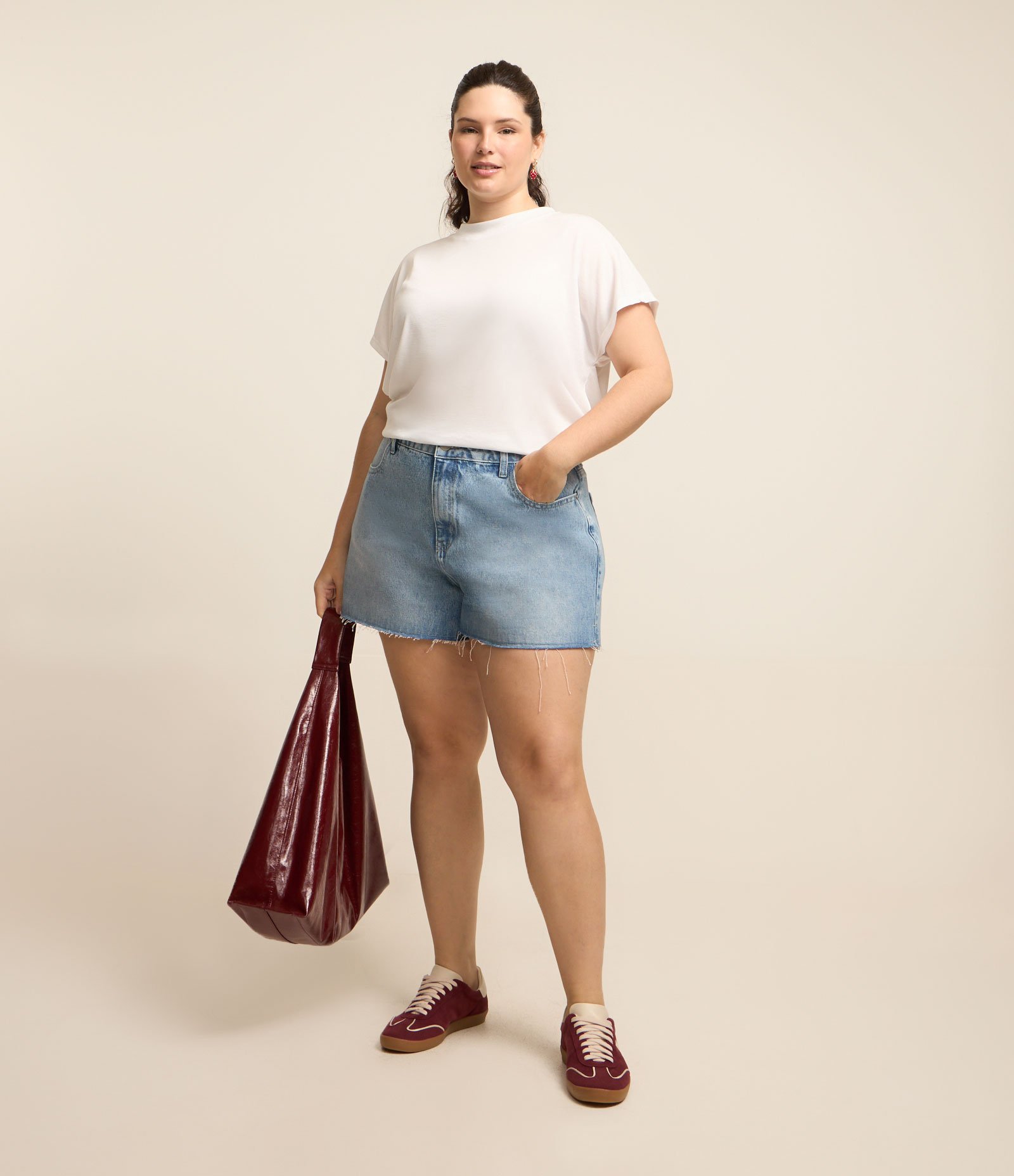 Blusa Básica em Ribana e sem Cava Curve & Plus Size Off White 2