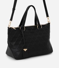 Bolsa Shopper Grande em PU com Textura em Relevo