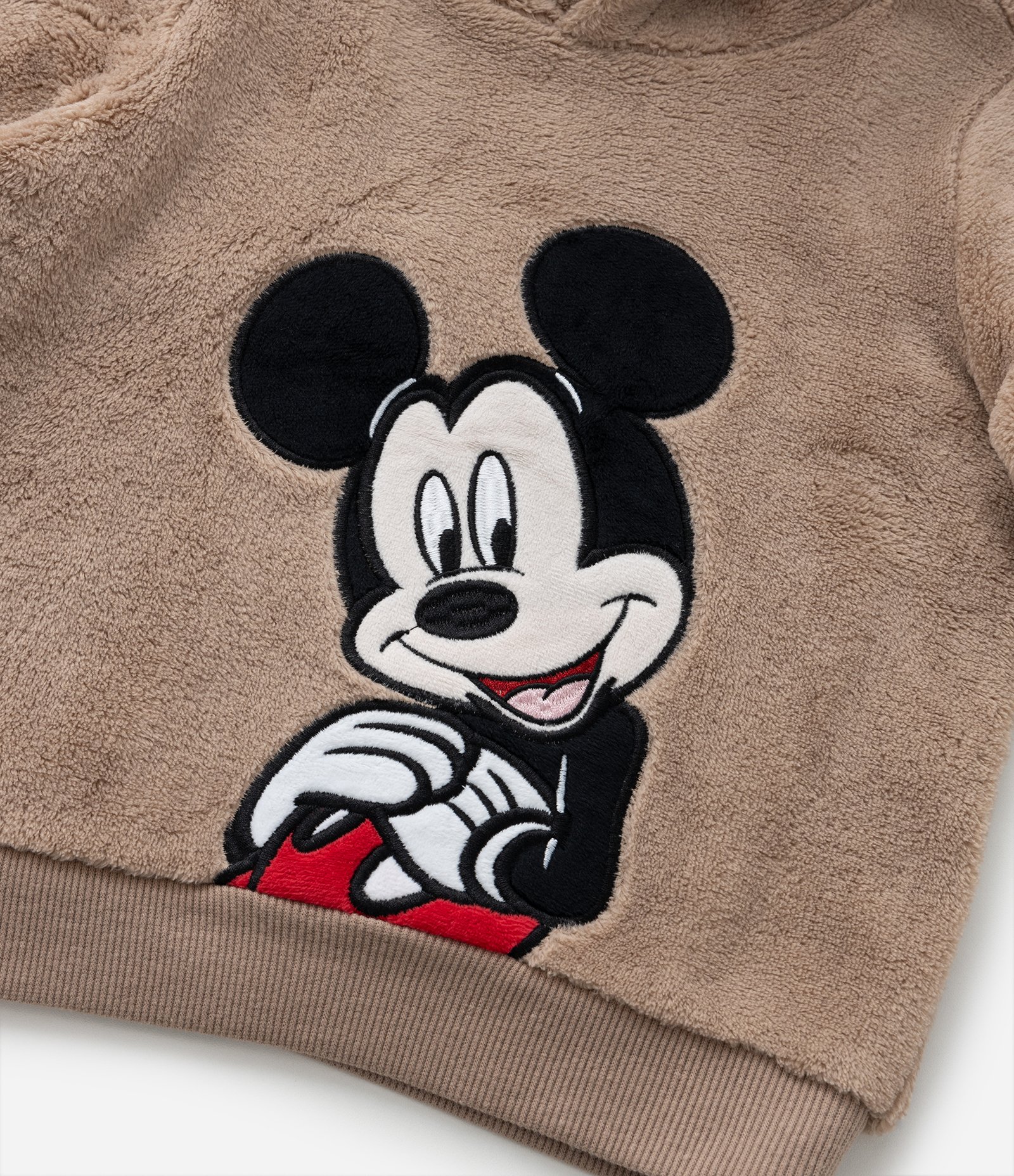 Casaco Infantil em Sherpa com Bordado do Mickey - Tam 1 a 6 Anos Marrom 5