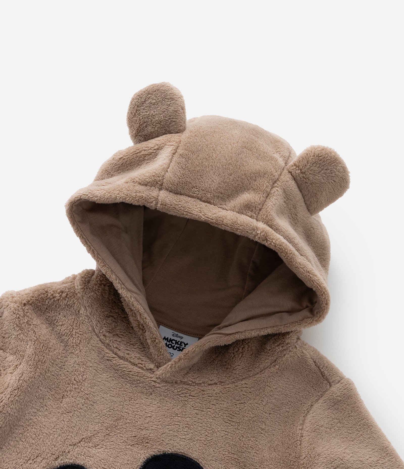 Casaco Infantil em Sherpa com Bordado do Mickey - Tam 1 a 6 Anos Marrom 6