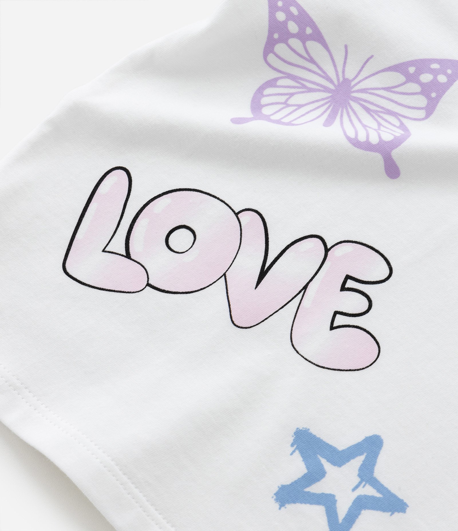 Camiseta Cropped Infantil com Estampa Doodles - Tam 5 a 14 Anos Branco Neve 5