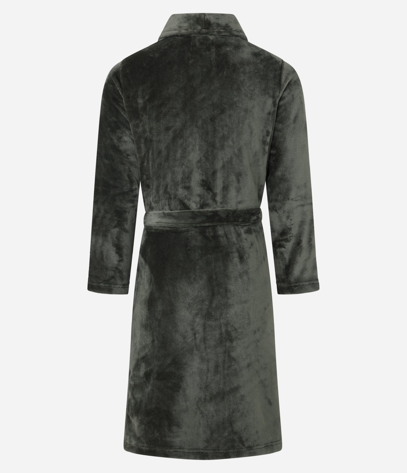 Roupão em Fleece com Amarração e Bolsos Verde Acinzentado 6