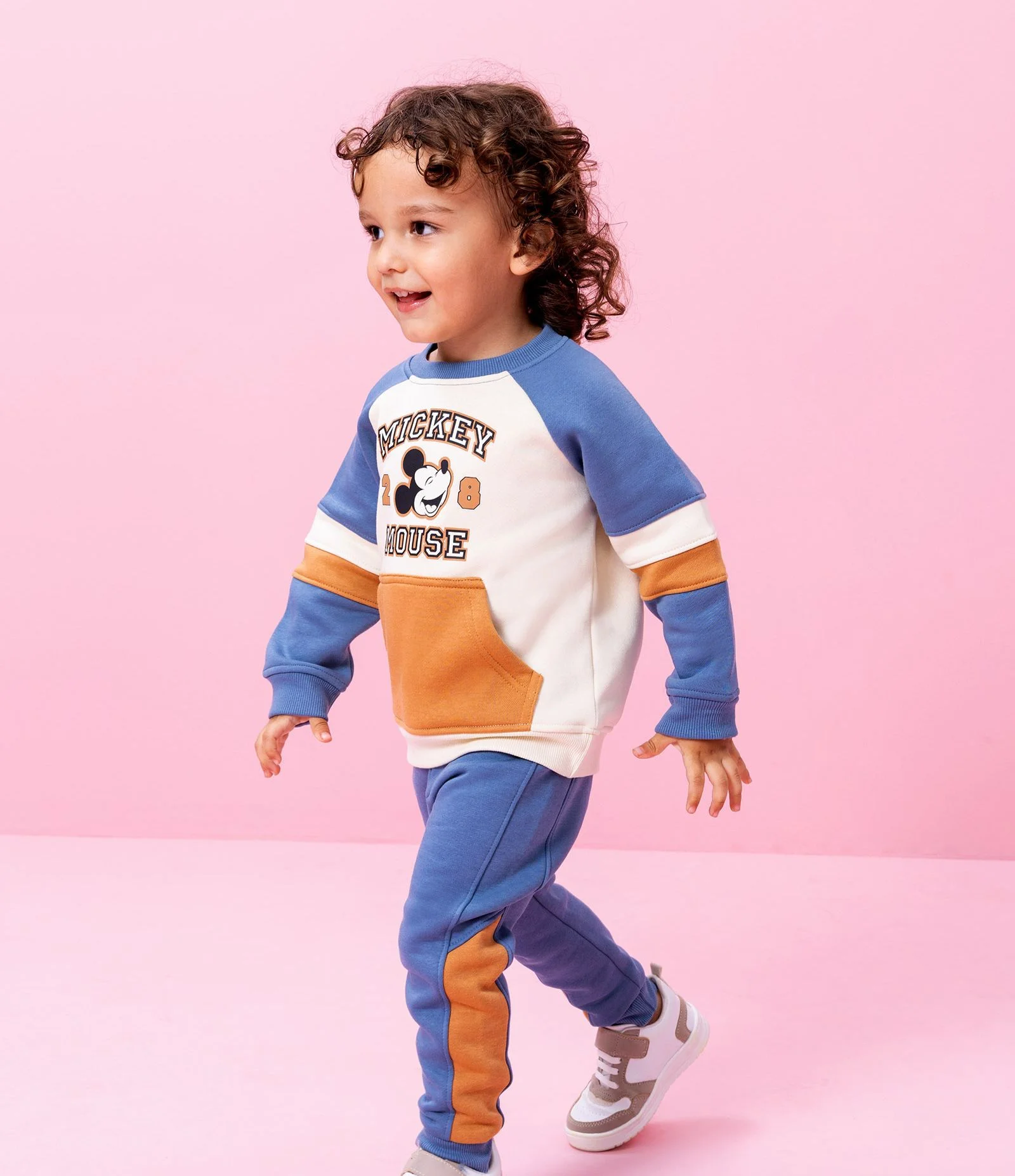 Conjunto Infantil com Recortes e Estampa Mickey - Tam 1 a 6 Anos Azul 1